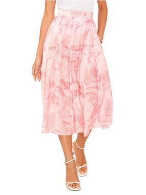 Nwot 1. State Pink Floral Midi Skirt